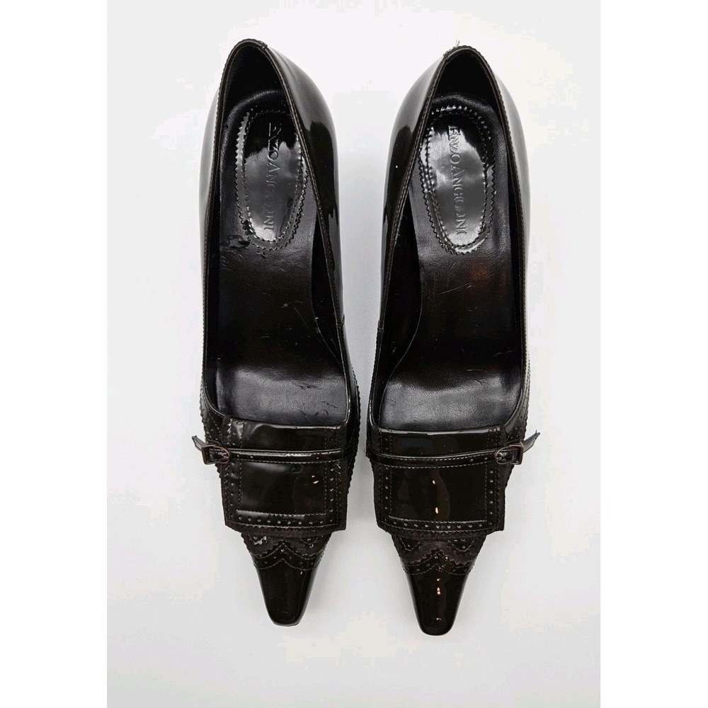 Enzo Angiolini  Pump Heel Dress Shoes Sz- 6M Brown Patent